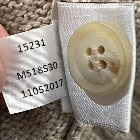 Peter Millar Men’s Shawl Pullover Seaside Sand Sweater Sz M Cotton Flax & Silk - Picture 15 of 15